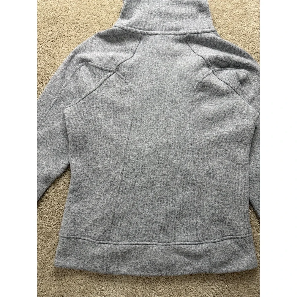 Avalanche Womens Thermal Knit Full Zip Fleece Lined Jacket Heather Gray Size M